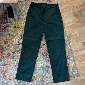 J. Crew Green Velvet Kallie Pant